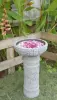  Product image 3 of the product “Batur - Straight pedestal with flower motif, Ø 15cm, 45cm H | cast stone ”